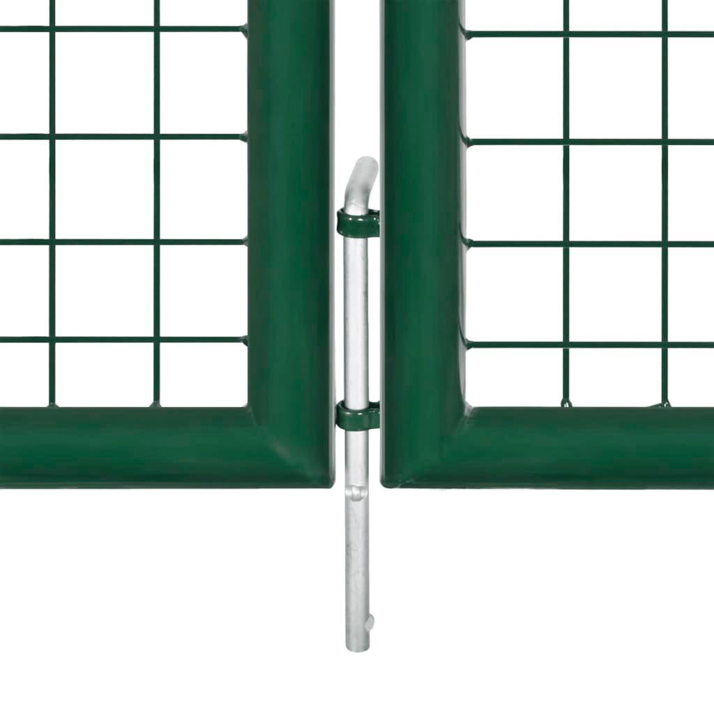 Portail de Jardin Grillagé Acier Galvanisé Robuste pour Clôture Extérieure Vert 390x75 cm – ComfortXL Outdoor Living - Image 4
