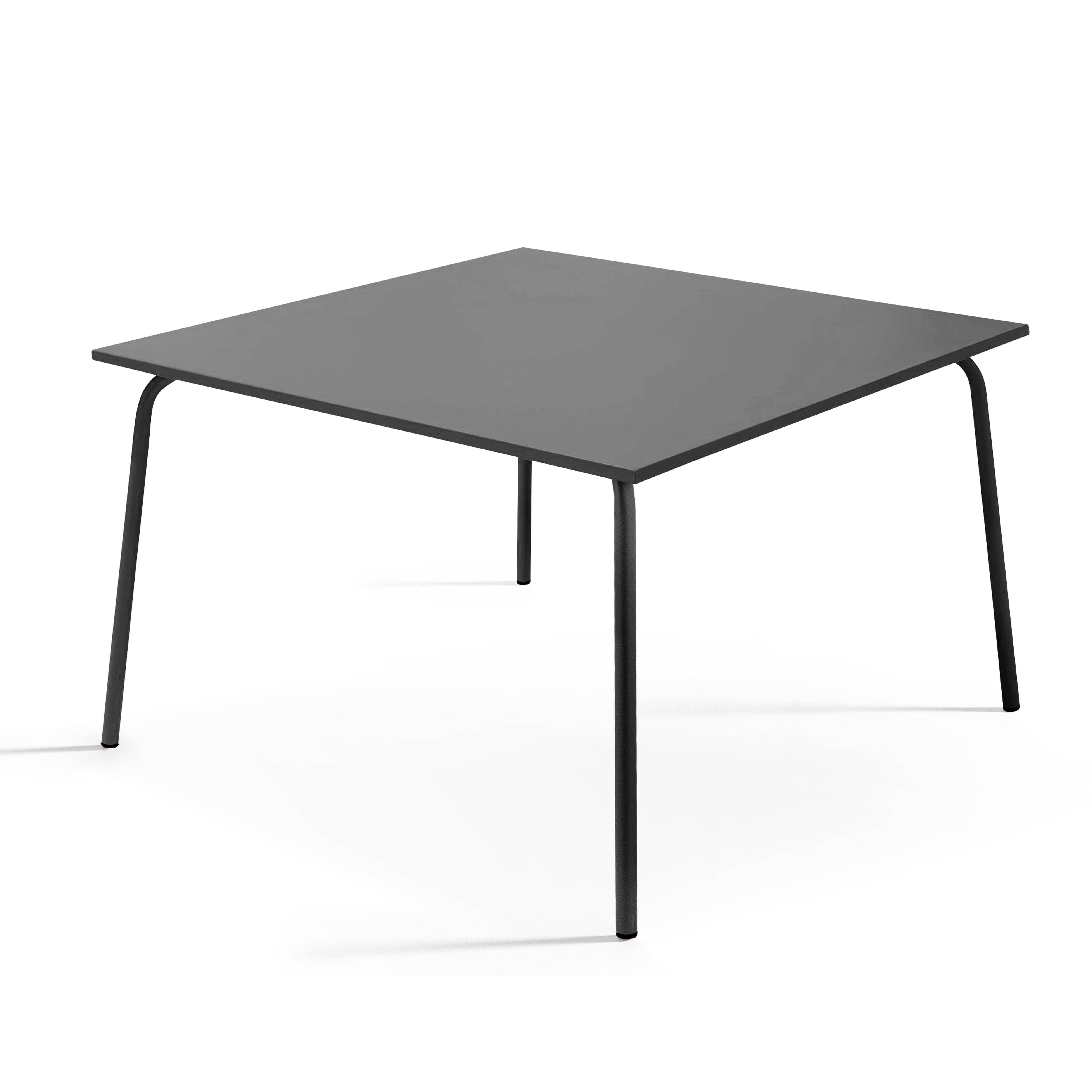 Oviala - Table de jardin carrée en métal anthracite Palavas - Oviala - Image 1