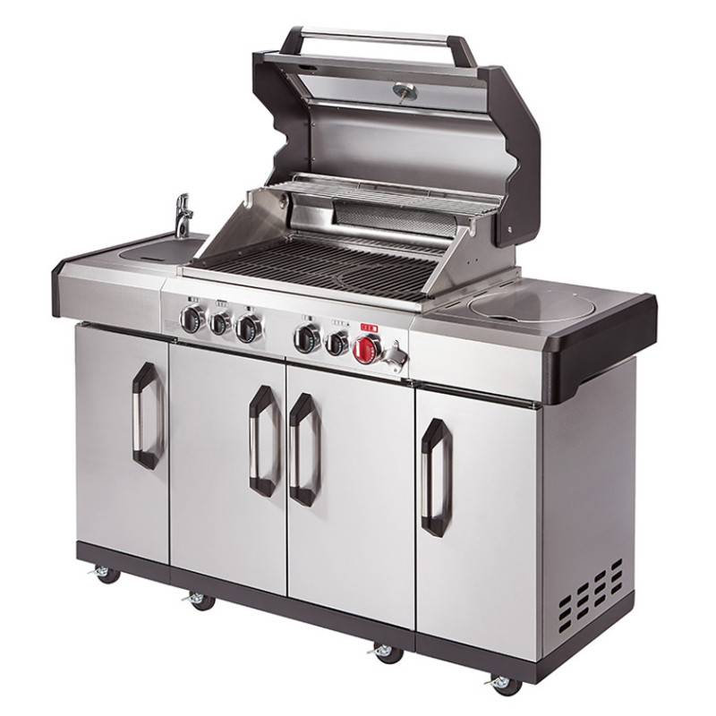 Barbecue gaz Kansas II Pro 4 SIK – ENDERS BY FAVEX – 4 brûleurs – Infrarouge + TURBO ZONE – Housse incluse - Image 4