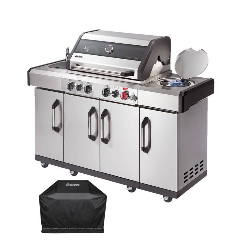 Barbecue gaz Kansas II Pro 4 SIK – ENDERS BY FAVEX – 4 brûleurs – Infrarouge + TURBO ZONE – Housse incluse - Image 1