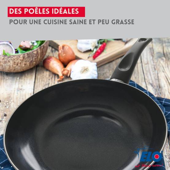 Ensemble de 2 Poêles de cuisson 20 et 28 cm et 1 faitout 24 cm Elo Prima Brillant - Image 6