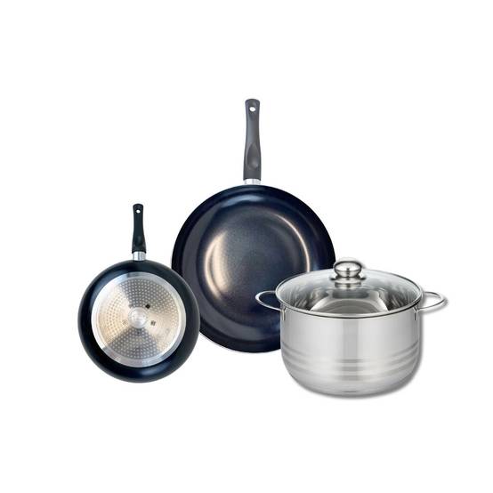 Ensemble de 2 Poêles de cuisson 20 et 28 cm et 1 faitout 24 cm Elo Prima Brillant - Image 1