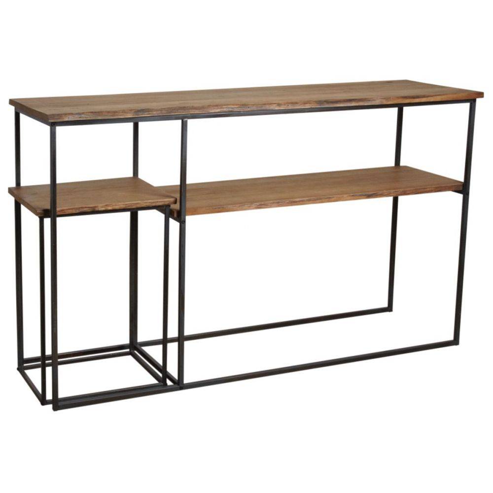 Aubry Gaspard - Console avec table gigogne en bois et métal Ter - Image 2