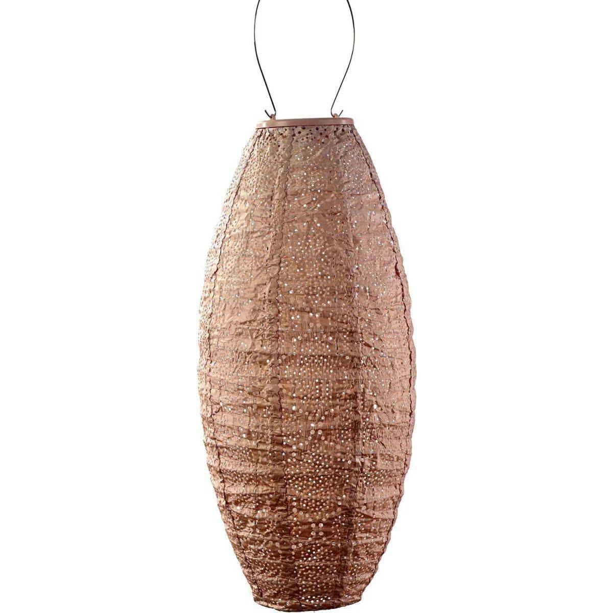 Lumiz - Lanterne solaire Long Oval 20 cm Bazaar - Rose - Image 1