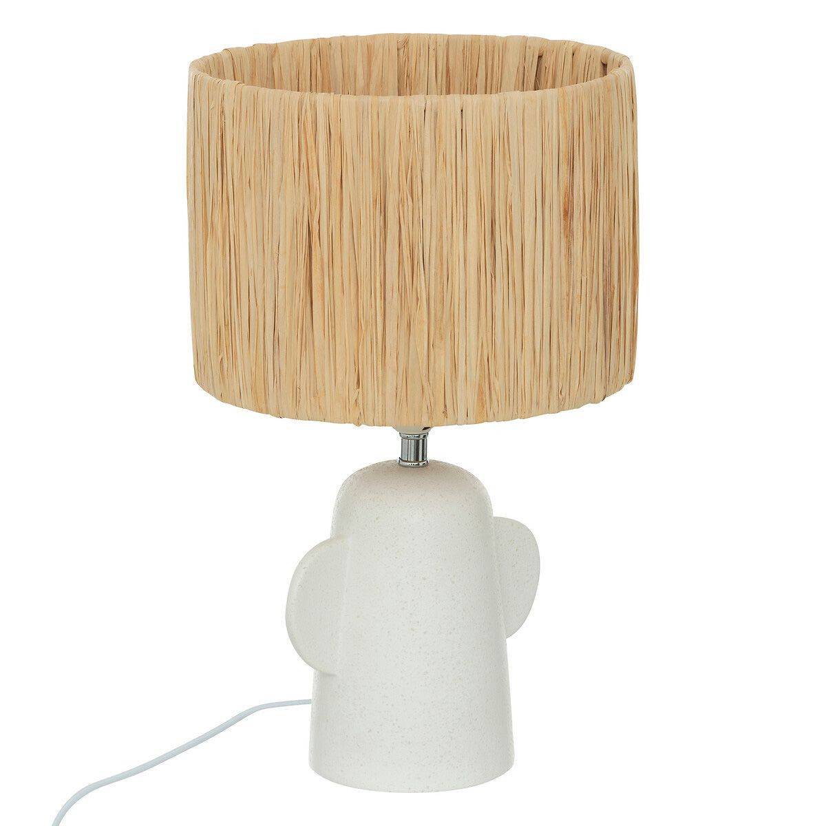 Lampe à Poser Design "Raia" 38cm Blanc - Image 1