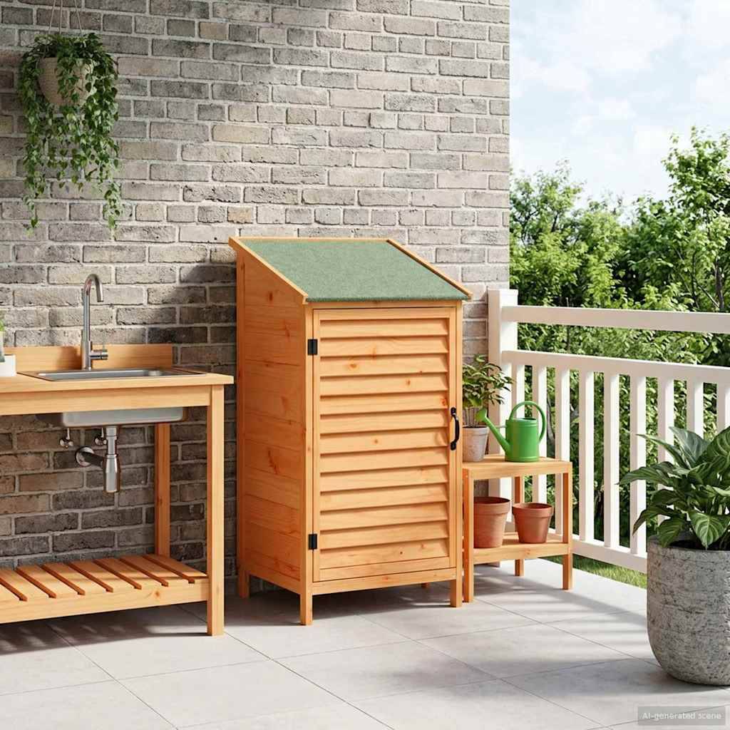 PANGIVO - Abri de jardin bois de sapin marron 59 x 56 x 113.5 cm, poids:13.64kg - PANGIVO - Image 3