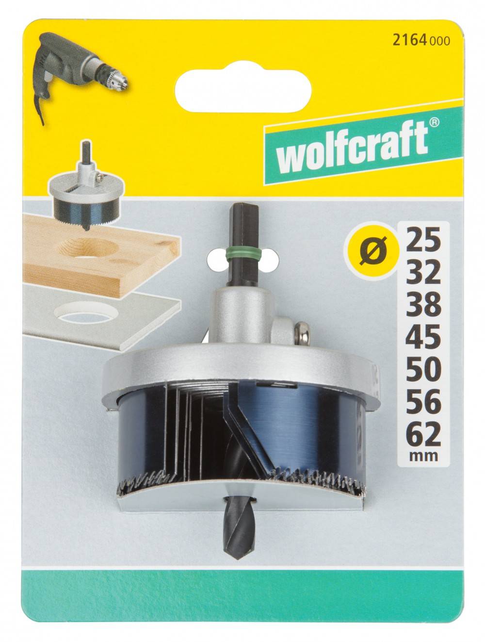 Scie Cloche Avec Foret Central De 8mm Et 7 Lames 2164000 Wolfcraft - Image 3