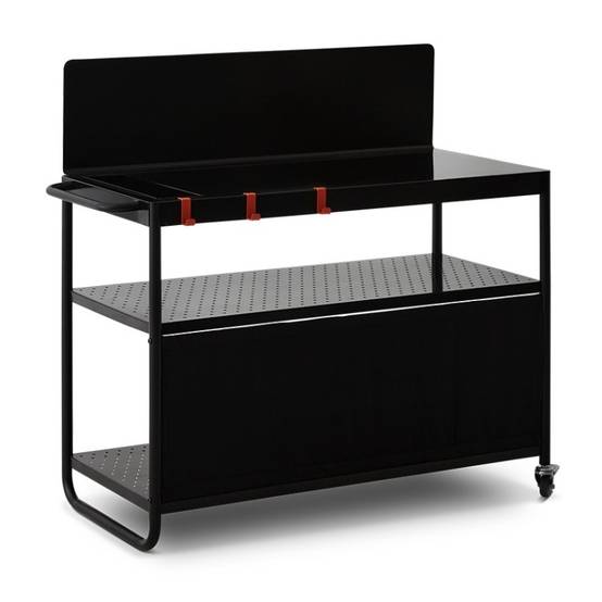 Desserte plancha Infinite 100 – BRASERO BY FAVEX – Plan de travail 100 cm – 3 niveaux de rangement – Compatible planchas 1 à 4 feux - Image 8