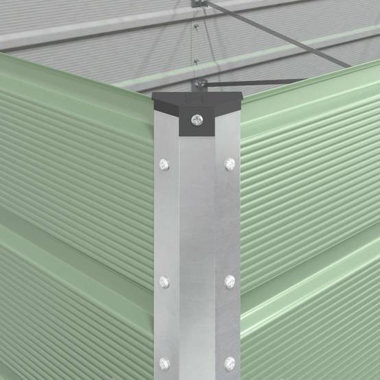 Bac à Plantation XXL Acier Galvanisé 385x100x45 cm pour Paysagiste Vert Pastel - ComfortXL Outdoor Living - Image 9