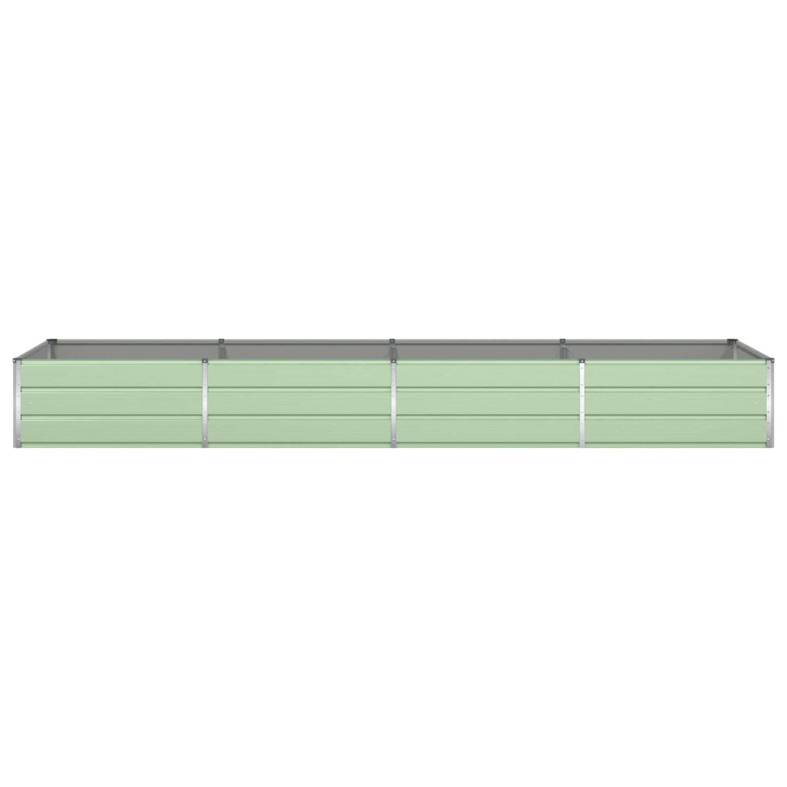 Bac à Plantation XXL Acier Galvanisé 385x100x45 cm pour Paysagiste Vert Pastel - ComfortXL Outdoor Living - Image 5