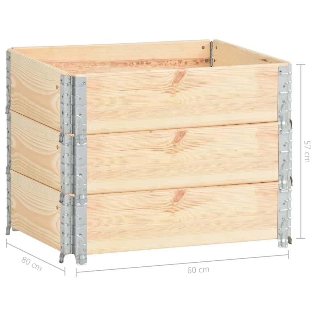 Jardinières surélevées 3 pièes 60 x 80 cm bois de pin solide - Image 6