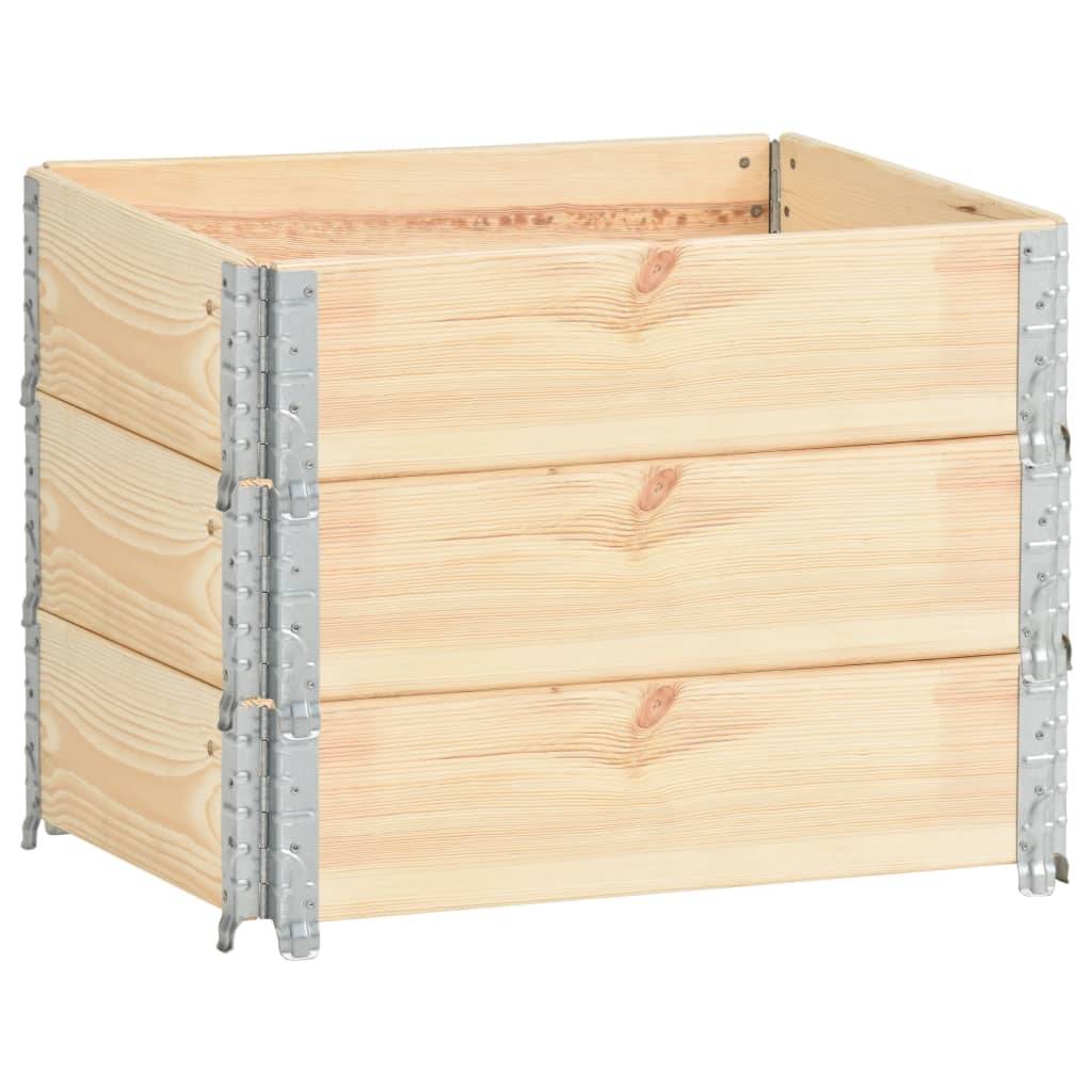Jardinières surélevées 3 pièes 60 x 80 cm bois de pin solide - Image 1