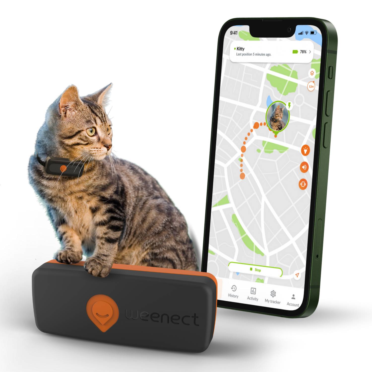 Weenect - Weenect XS - collier gps pour chat ( black edition) - Image 2