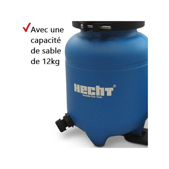 Hecht 302200 Système de filtre à sable de piscine 6 m3/h 200 W Capacité de sable 12kg - Image 2