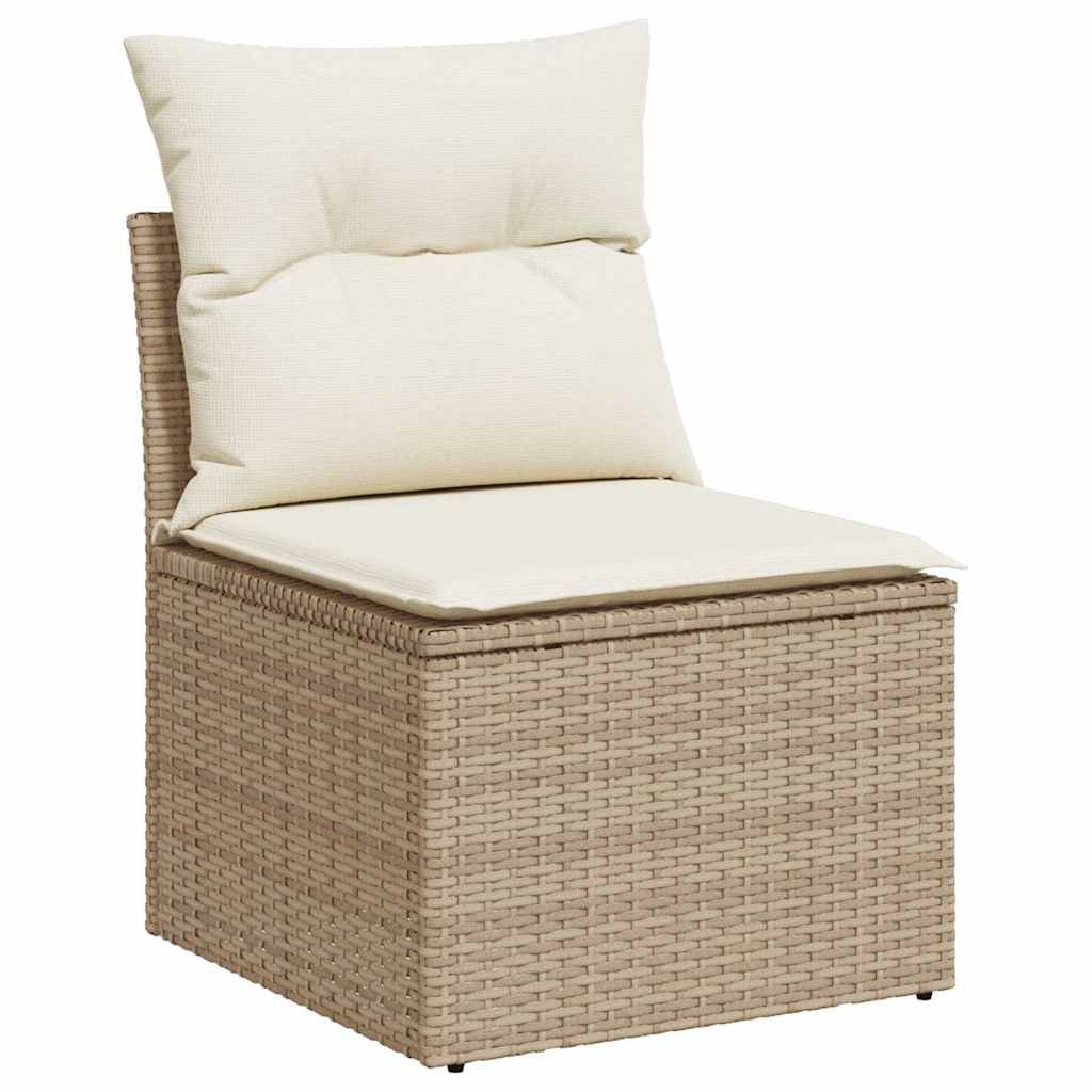 Vidaxl - Salon de jardin avec coussins 8 pcs beige résine tressée vidaXL 3274838 - Image 9