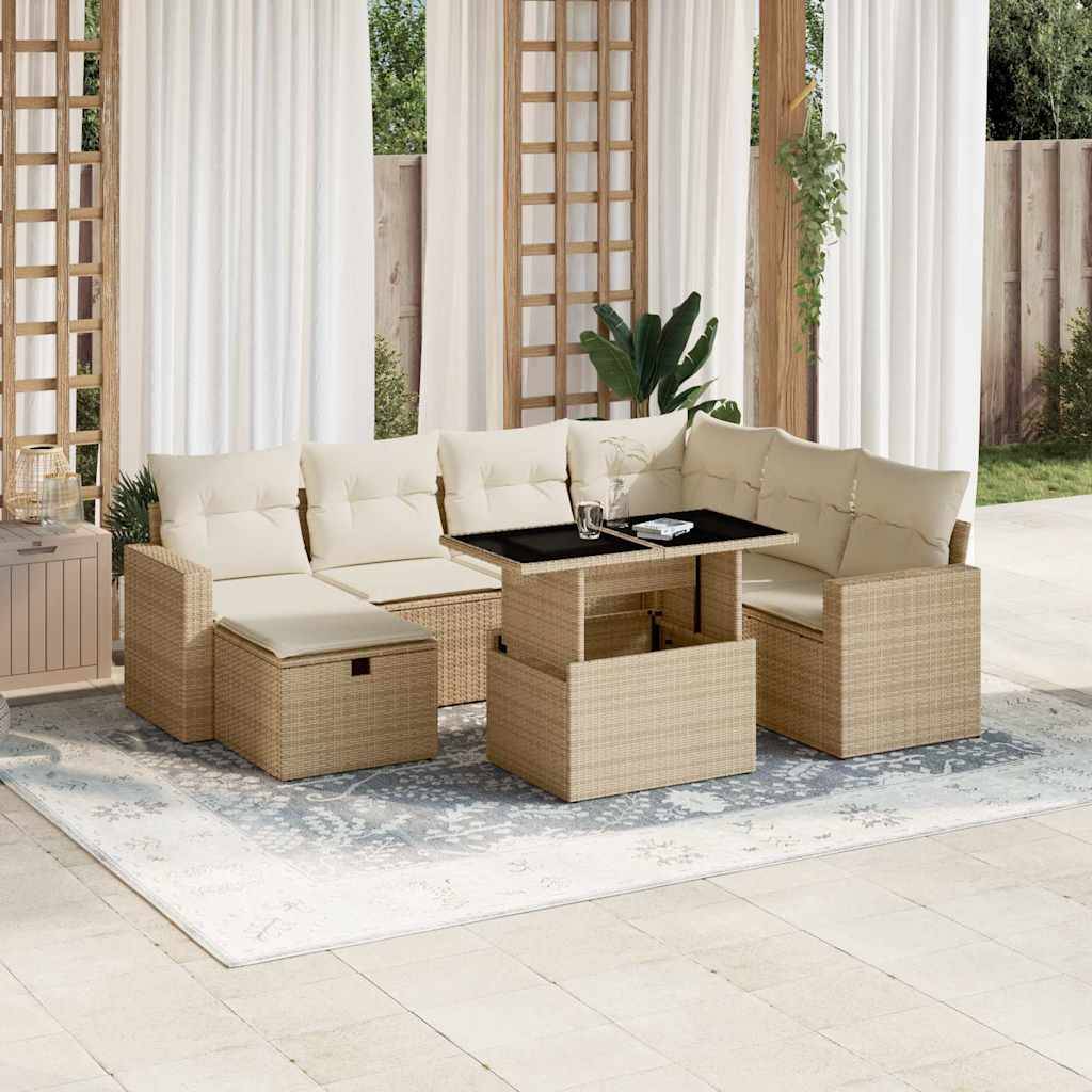 Vidaxl - Salon de jardin avec coussins 8 pcs beige résine tressée vidaXL 3274838 - Image 1