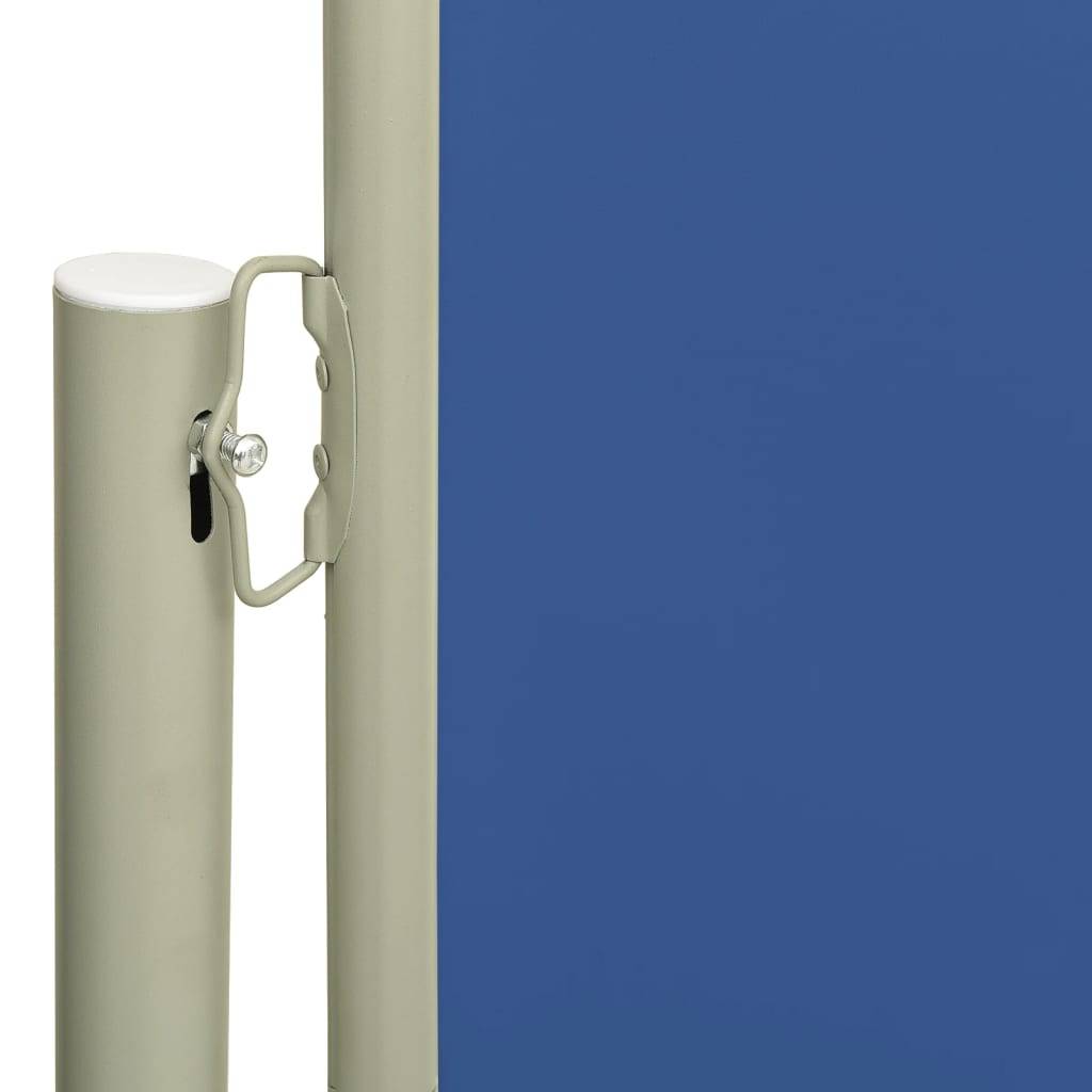 Helloshop26 - Auvent paravent store brise-vue latéral rétractable de patio jardin terrasse balcon protection visuelle écran 200 x 600 cm bleu - Image 2
