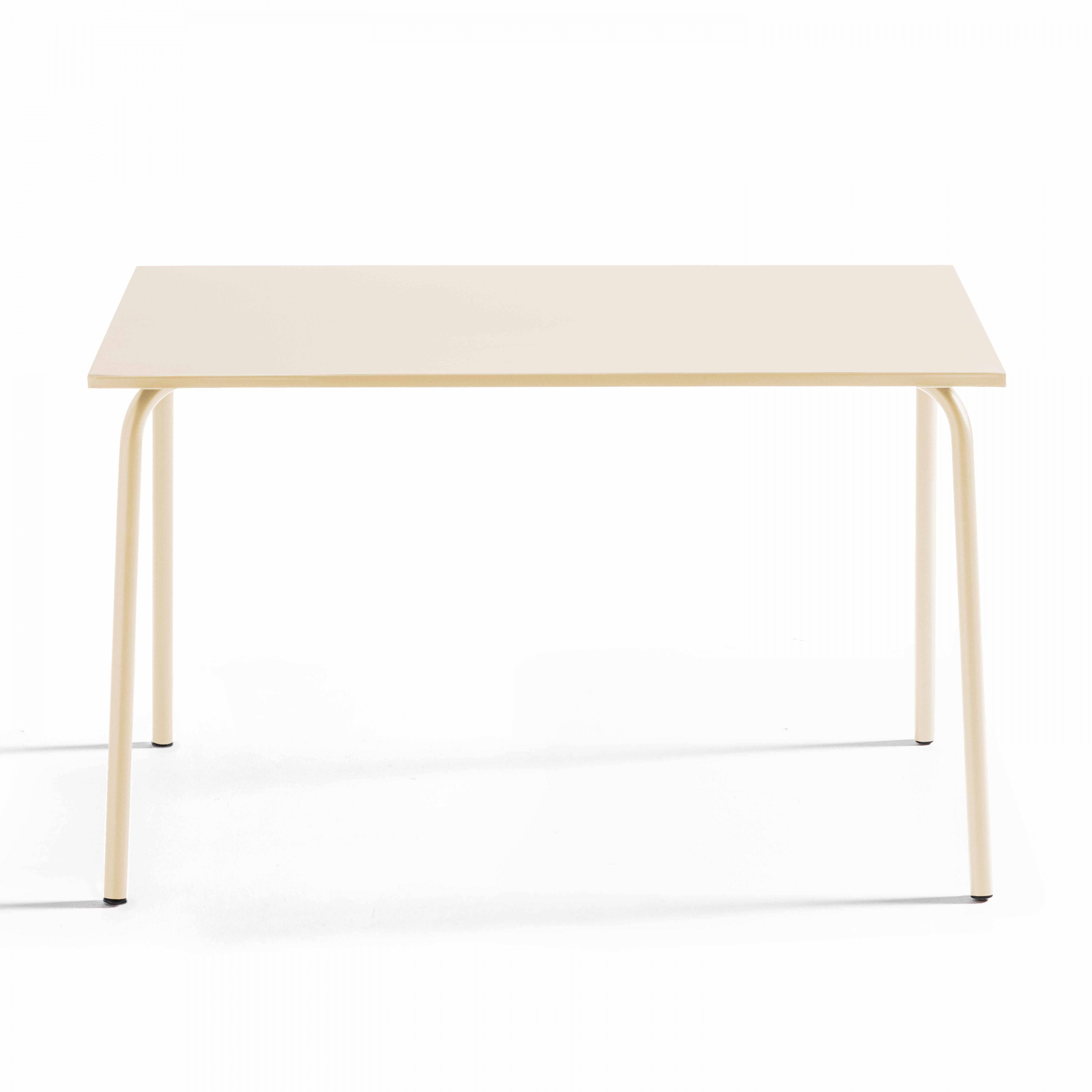 Oviala - Ensemble table de jardin en métal et 4 chaises ivoire Palavas - Oviala - Image 5