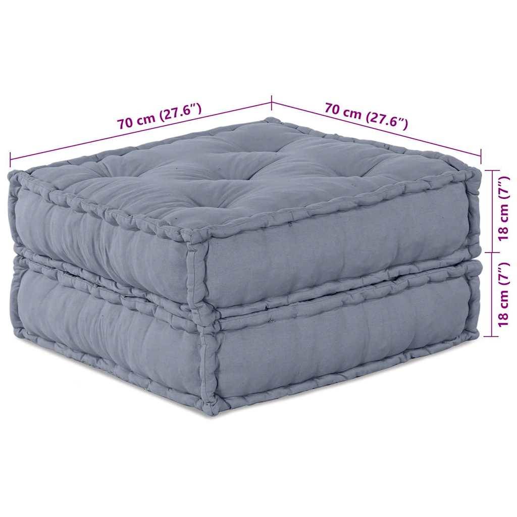 Canapé modulaire tissu gris 70 x 70 x 36 cm - PANGIVO - Image 8