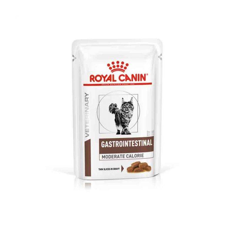 Royal Canin - Patée chat VETERINARY CAT GASTROINTESTINAL MODERATE CALORIE - Royal Canin 12*85 g