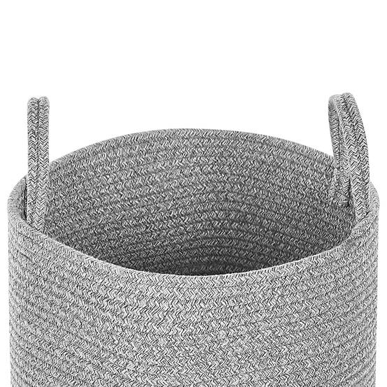 Paniers Gris en Coton avec Anses Corbeille à Linge Rangement Spacieux pour Intérieur Pratique Style Boho Lot de 2 - Image 6