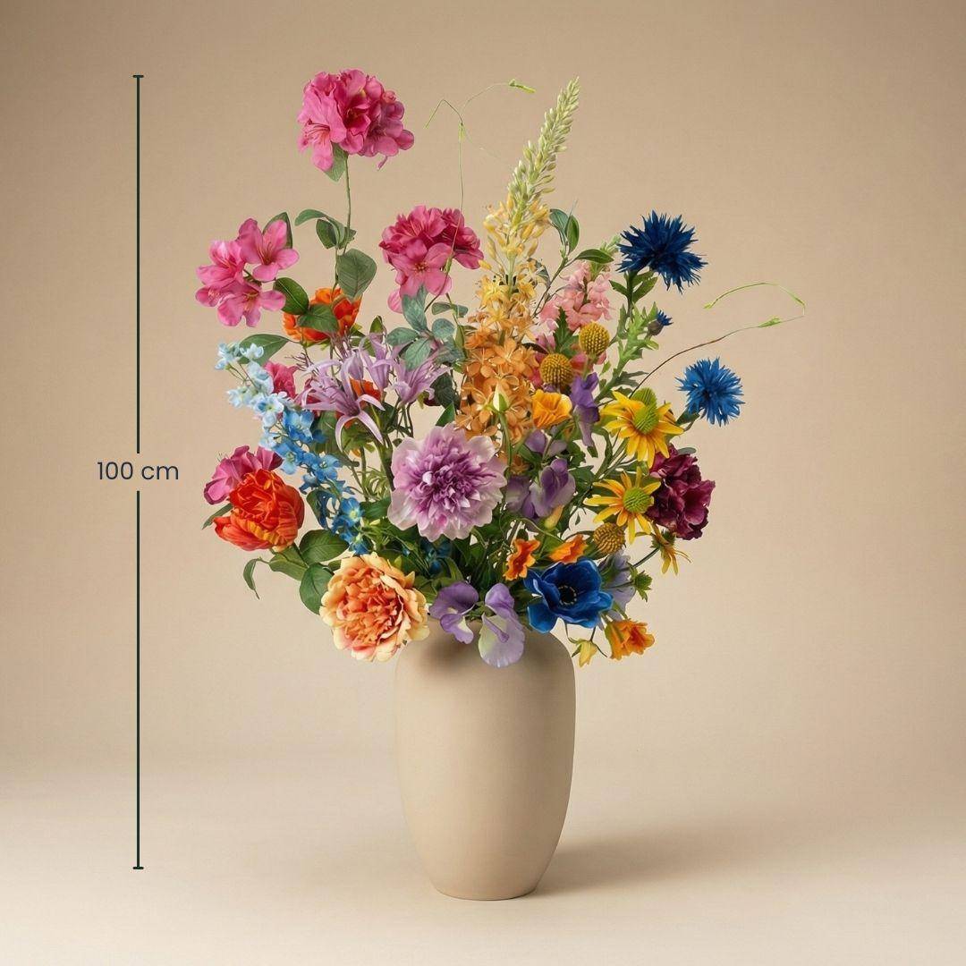 PANGIVO - Bouquet de fleurs artificielles soie synthétique multicolore 50 x 50 x 100 cm - PANGIVO - Image 3