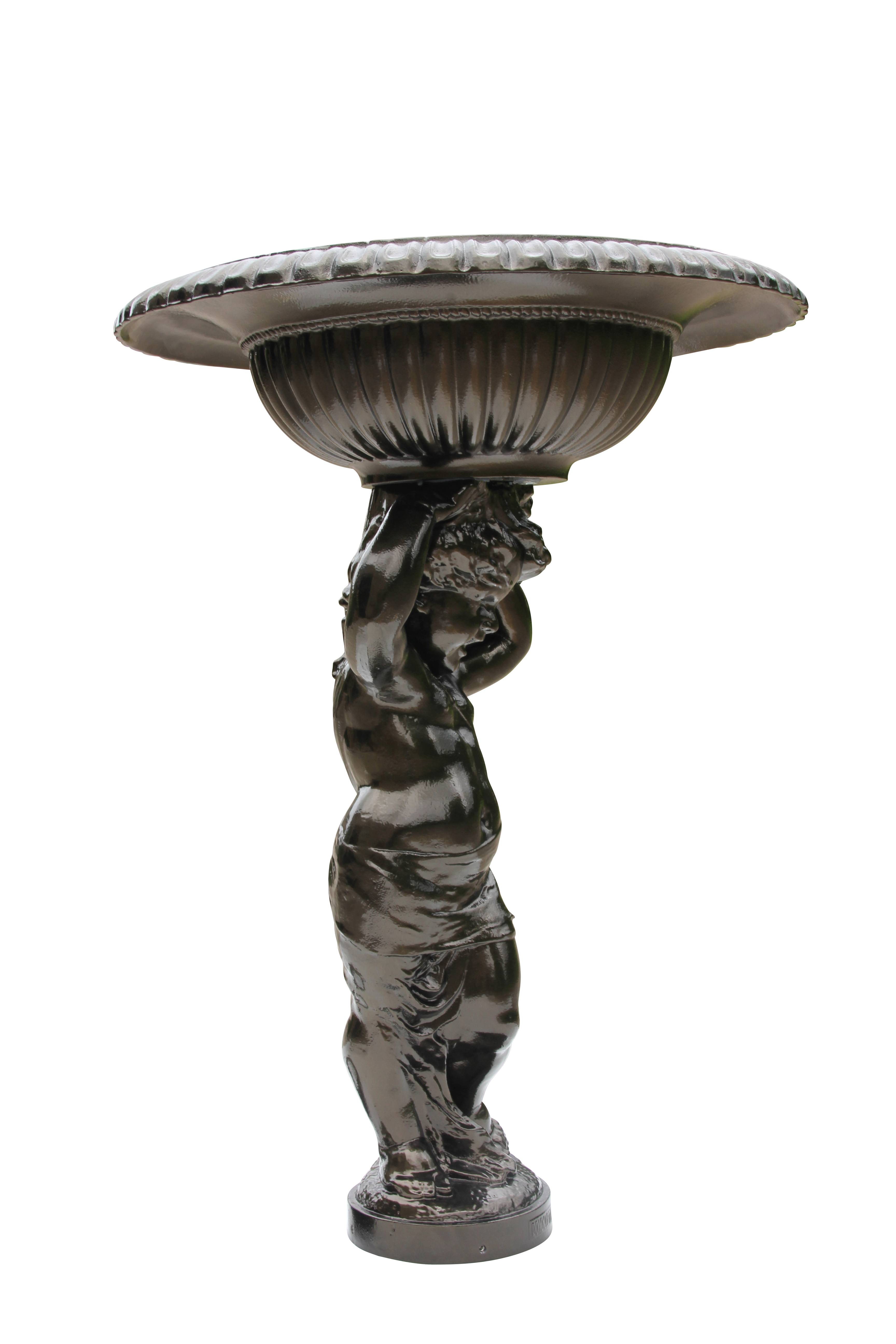 Fontaine à l'angelot vieux bronze H. 100cm X L. 70cm, Dommartin - Image 2
