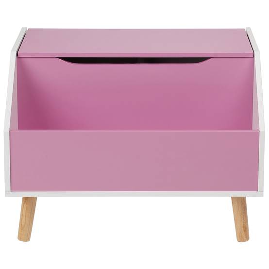 Armoire de rangement Rose en MDF Couvercle et Étagère pour Chambre d'Enfant Style Moderne - Image 5