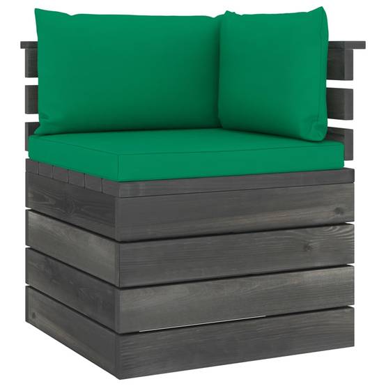 Helloshop26 - Salon de jardin palette meuble d'extérieur ensemble de mobilier 5 pièces avec coussins bois de pin massif - Image 3