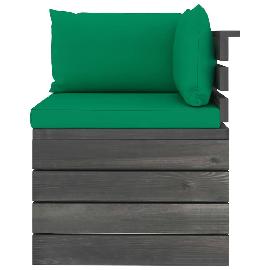 Helloshop26 - Salon de jardin palette meuble d'extérieur ensemble de mobilier 5 pièces avec coussins bois de pin massif - Image 4