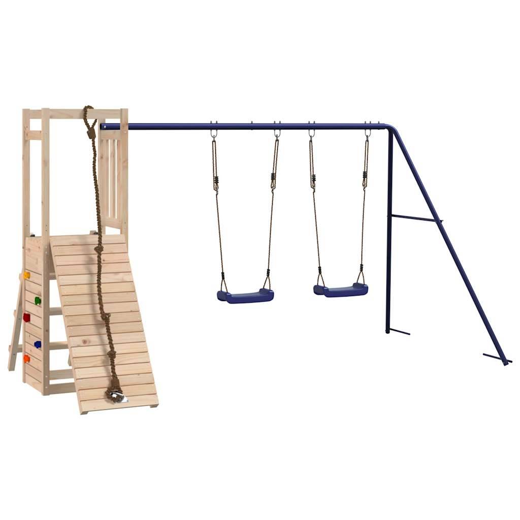 Aire de jeux d'extérieur - Jeu Plein air enfant bois de pin massif-JU1511 - Image 1