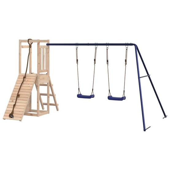 Aire de jeux d'extérieur - Jeu Plein air enfant bois de pin massif-JU1511 - Image 7