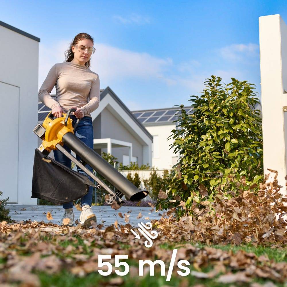 Stiga - Broyeur aspirateur à batterie VS 100e - Souffleur, aspirateur et broyeur 3 en 1, moteur sans balais de 600 W, sac de 45 L, poids plume de 5 kg - Image 6