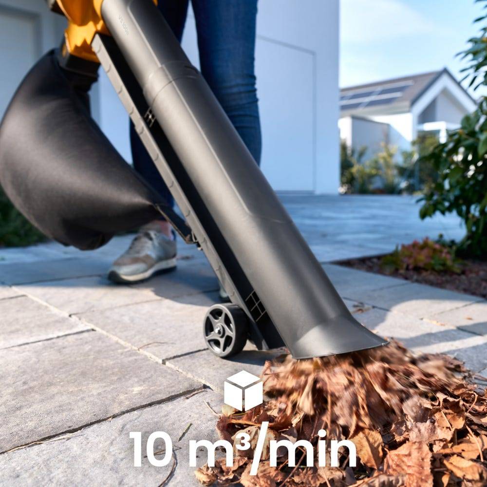 Stiga - Broyeur aspirateur à batterie VS 100e - Souffleur, aspirateur et broyeur 3 en 1, moteur sans balais de 600 W, sac de 45 L, poids plume de 5 kg - Image 5