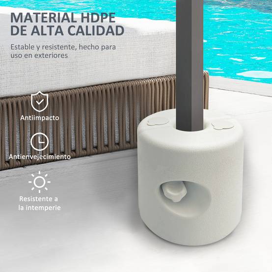 Lot de 4 Poids de Lestage pour Tonnelle et Barnum Remplissable Sable ou Eau Blanc - ComfortXL Outdoor Living - Image 9