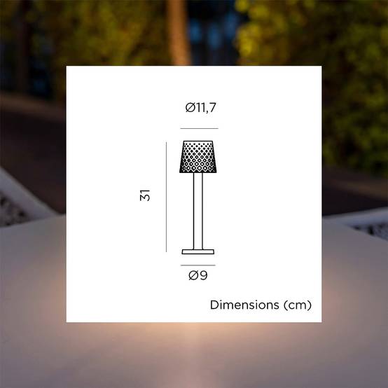Lampe de table avec batterie rechargeable. Lumière LED chaude. Fabriquée en Espagne. GRETITA - Image 4