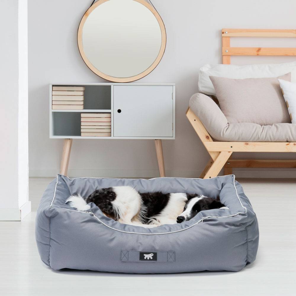 Ferplast - Ferplast Panier Chien Coussin Chien Grande Taille Tissu anti-rayures Lavable en machine à 30°CMatelas pour chien imperméable 78 x 56 x 22 cm.Gris - Image 3