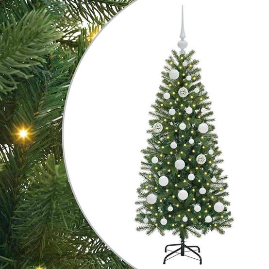 Sapin de Noël | Arbre de Noël artificiel avec 150 LED Vert 120 cm PE et PVC Maison Chic - Image 1
