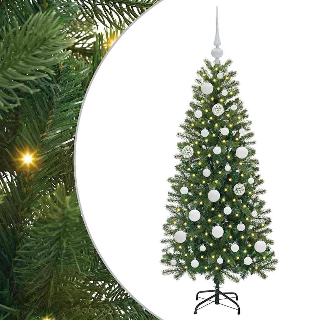 Sapin de Noël | Arbre de Noël artificiel avec 150 LED Vert 120 cm PE et PVC Maison Chic - Image 1