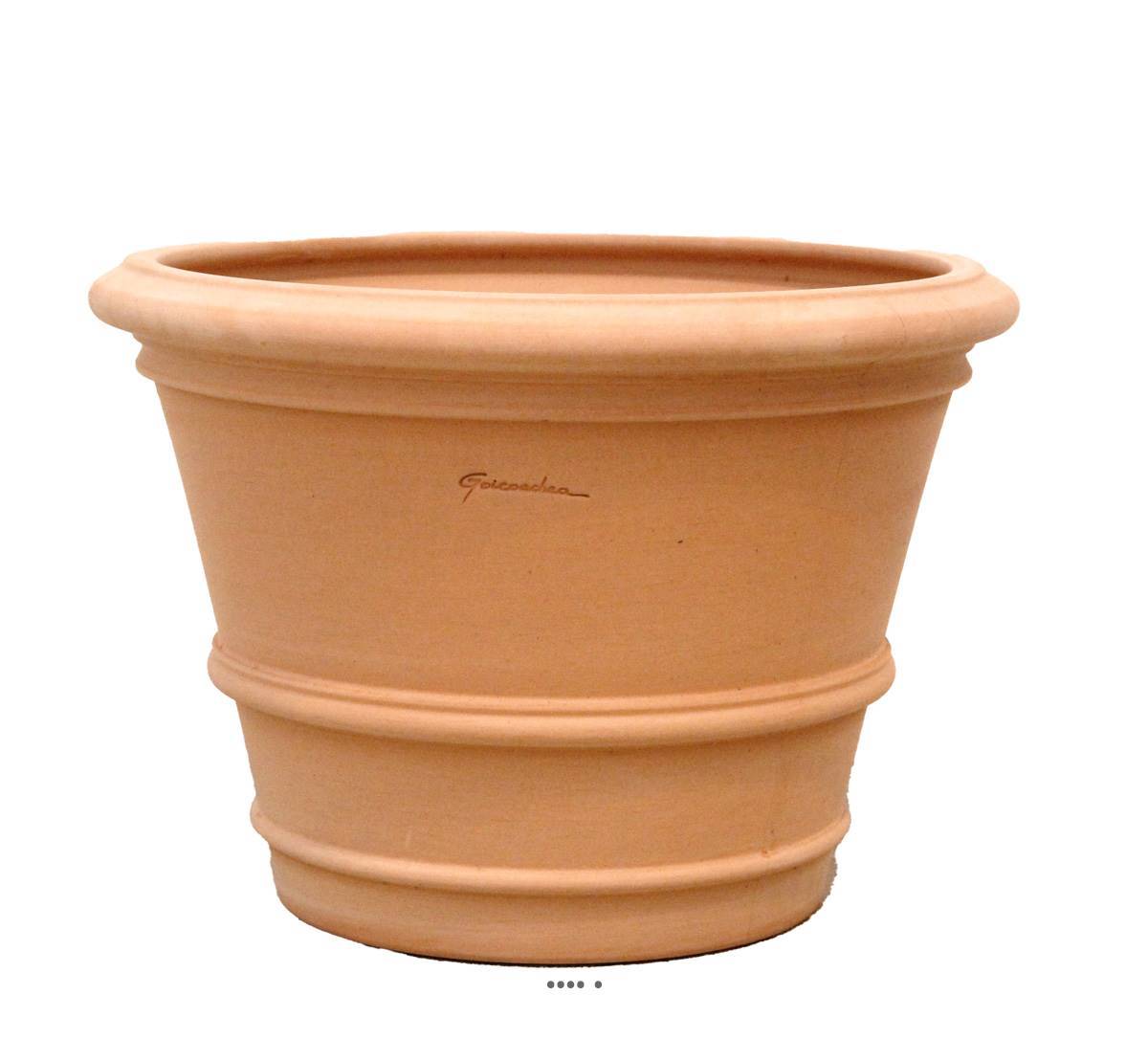 Artificielles - Cuvier moulure en terre cuite H 37 cm D 50 cm Terre cuite - dimhaut: H 40 cm - couleur: Terre cuite - Image 2