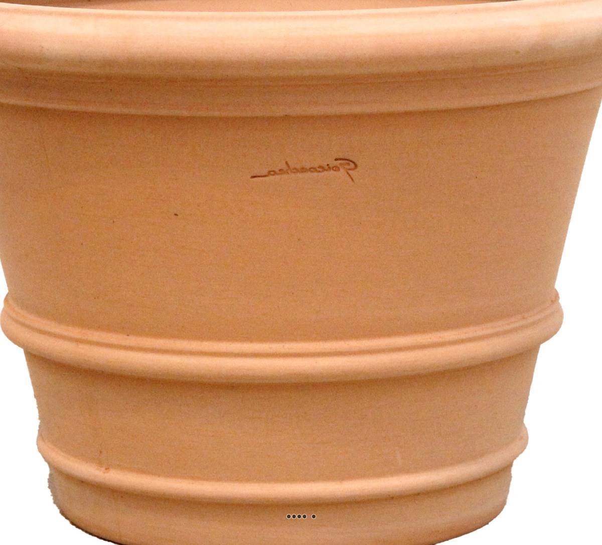 Artificielles - Cuvier moulure en terre cuite H 37 cm D 50 cm Terre cuite - dimhaut: H 40 cm - couleur: Terre cuite - Image 3