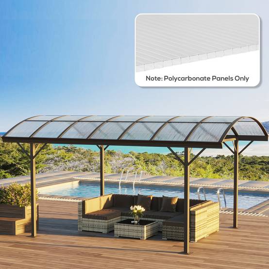 14 panneaux de polycarbonate alvéolaire 4 mm, résistant aux UV, personnalisable, dim. d'un panneau 121L x 61l cm - Image 4