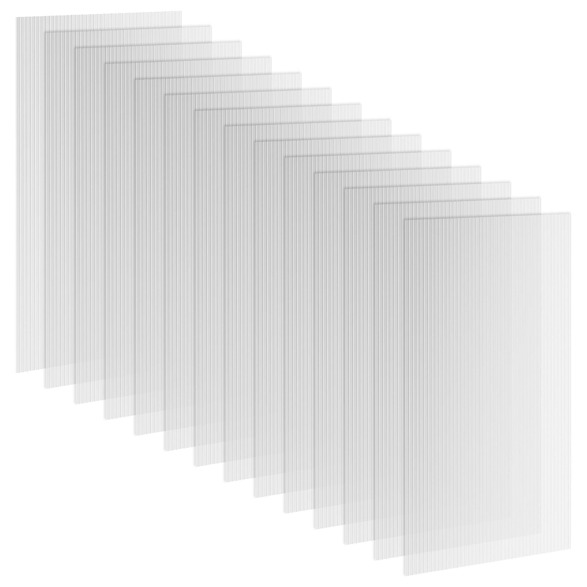 14 panneaux de polycarbonate alvéolaire 4 mm, résistant aux UV, personnalisable, dim. d'un panneau 121L x 61l cm - Image 1