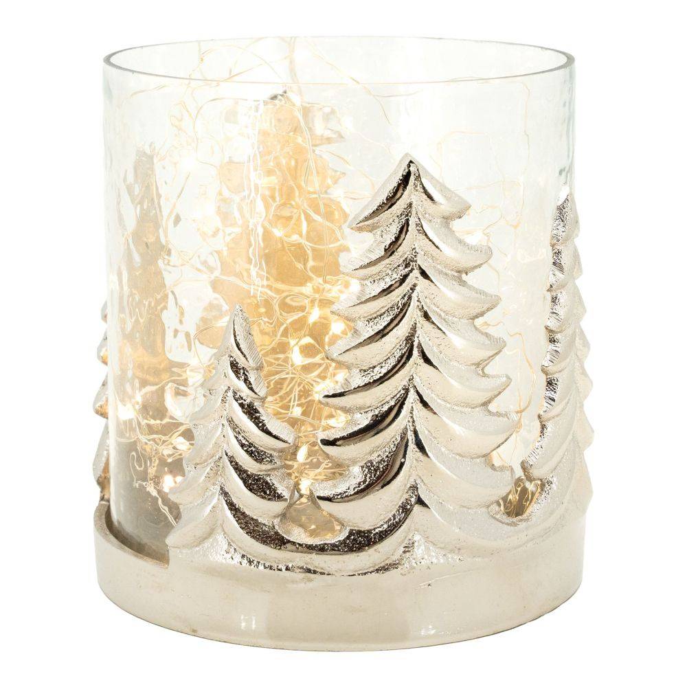 Aubry Gaspard - Photophore Sapin en verre et aluminium Moyen Modèle - Image 2