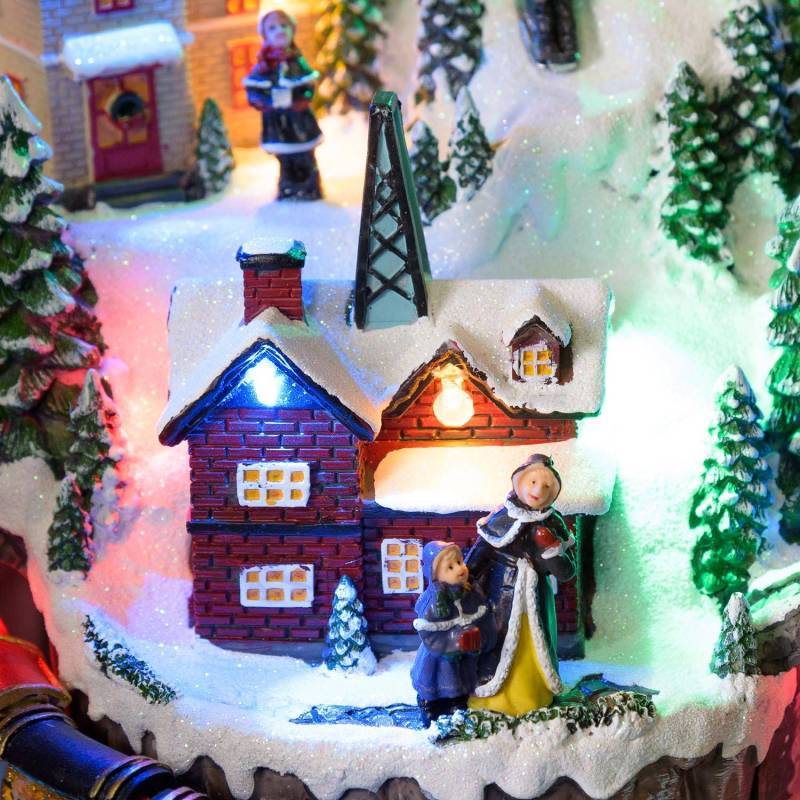 Lotti - Village de noël à LED Paysage Enneigé Petit Train avec Mouvement en Rotation Musique 22CM Lotti - Image 3