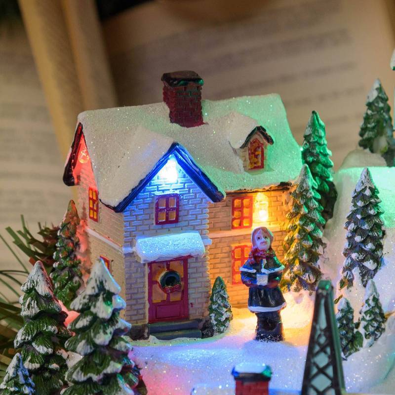 Lotti - Village de noël à LED Paysage Enneigé Petit Train avec Mouvement en Rotation Musique 22CM Lotti - Image 6