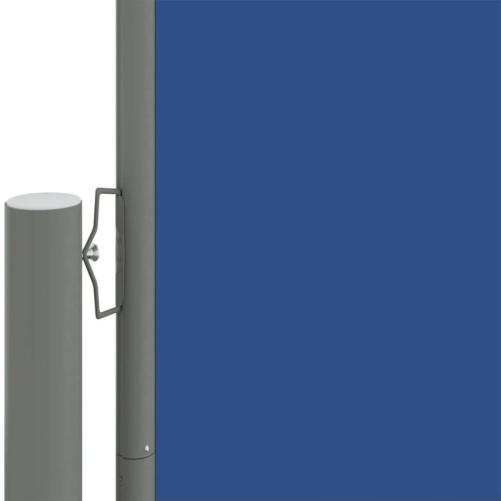 Helloshop26 - Auvent paravent store brise-vue latéral rétractable de patio jardin terrasse balcon protection visuelle écran 220 x 1200 cm bleu - Image 2