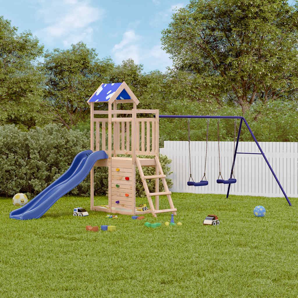 Aire de jeux d'extérieur - Jeu Plein air enfant bois de pin massif-JU1510 - Image 2