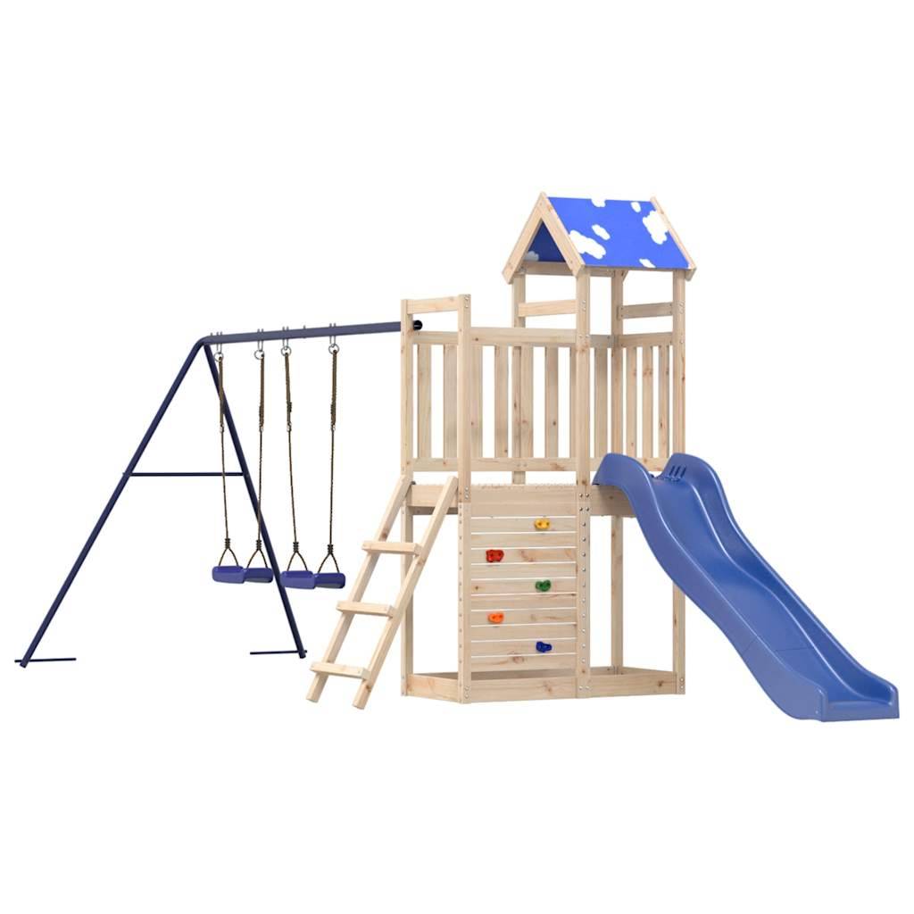 Aire de jeux d'extérieur - Jeu Plein air enfant bois de pin massif-JU1510 - Image 4