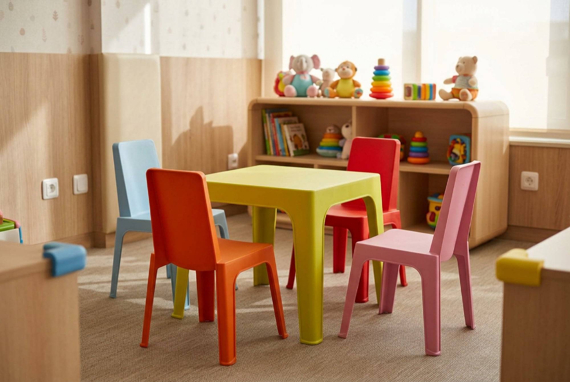 Garbar - Chaises et table pour enfants Julieta garbar plastique multicolore (Lot de 4+1) - Image 3